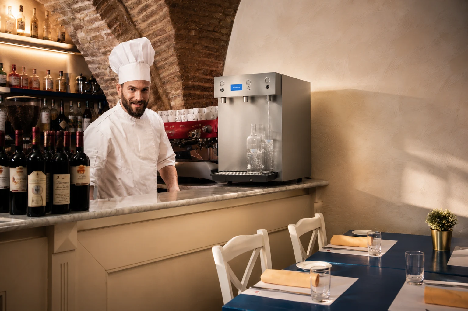 Font d'aigua Nösslin instal·lada en restaurant de Tarragona - Canal Horeca